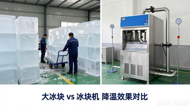 大冰块和冰块机哪个更划算_杭州车间防暑降温大冰块_车间大冰块降温效果怎么样